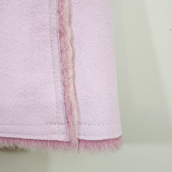 Baby Gap faux fur and suede vest bow front detail with side pockets size 18-24 M - Picture 8 of 11